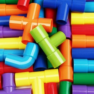 Tubes de construction en plastique Montessori