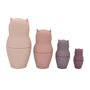 Poupées russes pour enfant en silicone Montessori