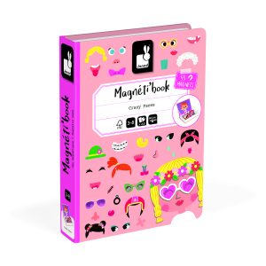Magnéti&rsquo;book Crazy Faces fille, 55 magnets