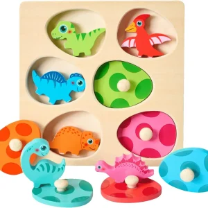 Puzzle Dinosaures en bois Montessori – De 3 à 6 ans