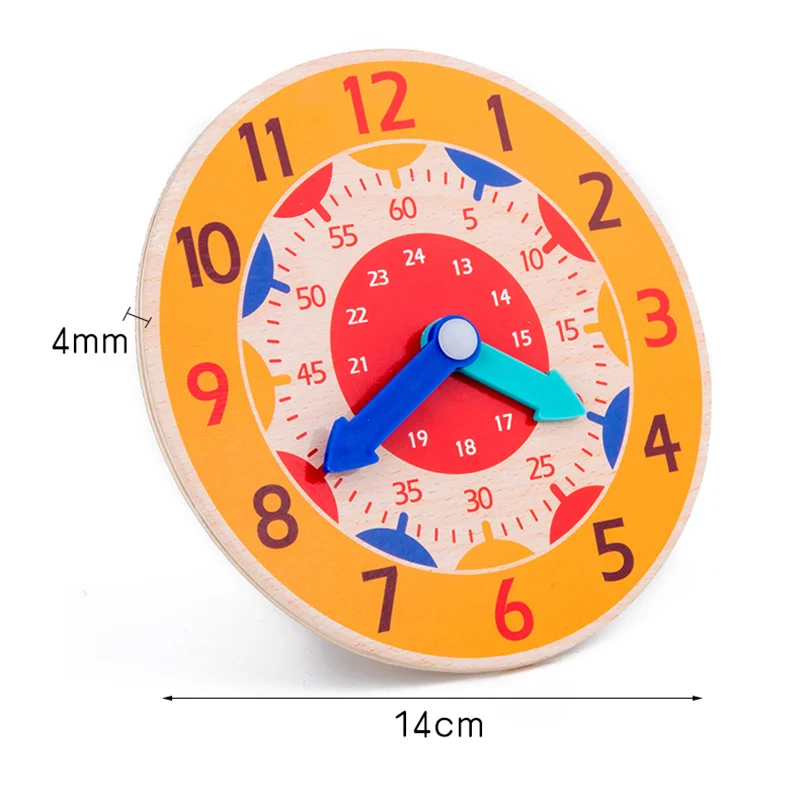 Horloge Montessori en bois – Apprendre à lire l’heure 12H/24H et les minutes – Image 6