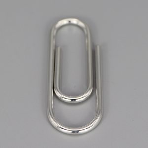 Pince à billet trombone en argent