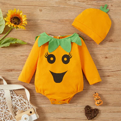 Barboteuse Bébé | Citrouille | Coton Bio™ – Image 3
