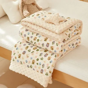 Couverture Bébé Beige - BeigeBabyBlanket™ - Animaux