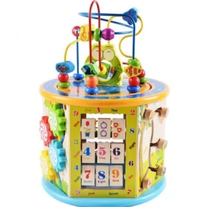 Cube d&rsquo;activités Montessori en bois 8 en 1