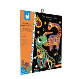 KIT CRÉATIF – SCRATCH ART DINOSAURES SILHOUETTÉS